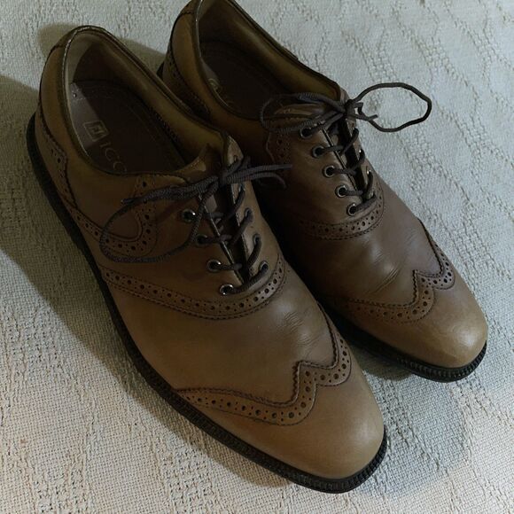 Footjoy Icon Men’s Golf Wingtip Shoes Size 10.5 M Brown Leather Outdoors Active - Picture 1 of 12